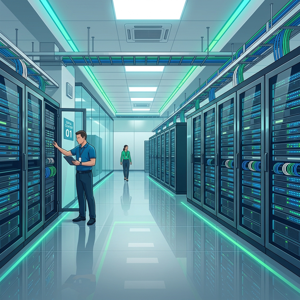 Data Center IT Infrastructure Illustration