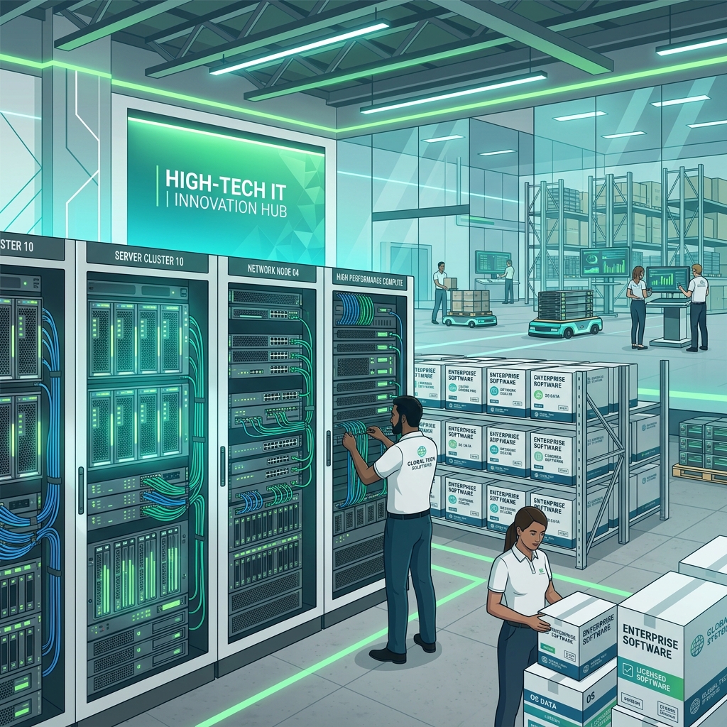 IT Infrastructure Solutions Illustration